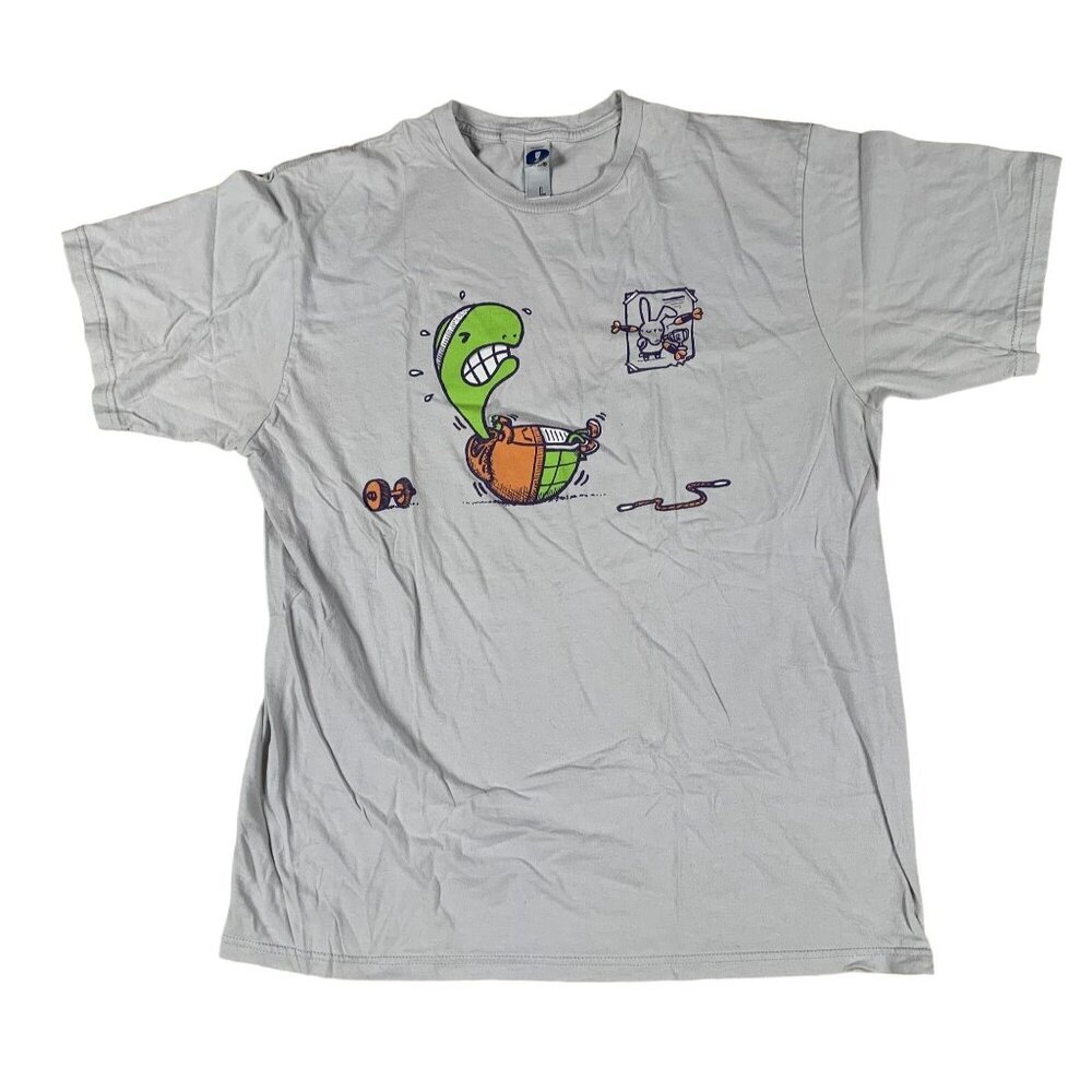 ! Work Out Turtle 100% Cotton T-Shirt Size Large